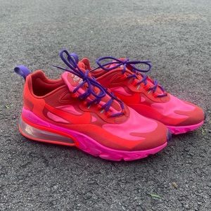 Nike Womens Air Max 270 React Size 8 ( Mystic Red Pink Blast)